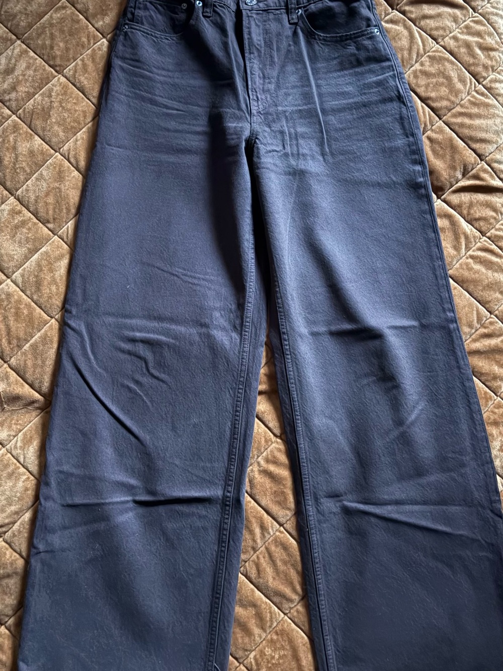 Abercrombie & Fitch Brown Wide-Leg Jeans - Picture 2 of 6